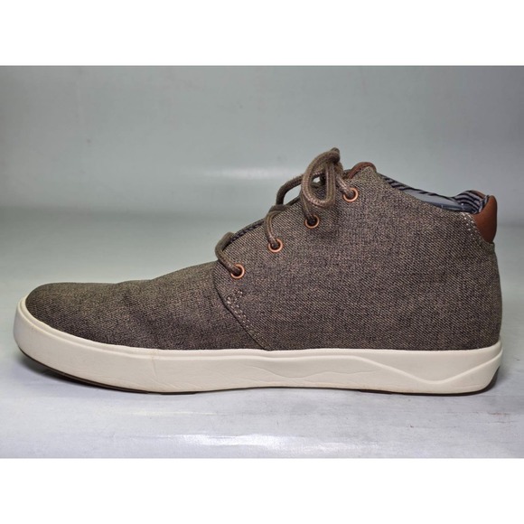 OluKai Nana Hele Wai\'apo Men\'s Chukka Boots Size 9.5 Gray Brown Canvas Mid Shoes main image 11